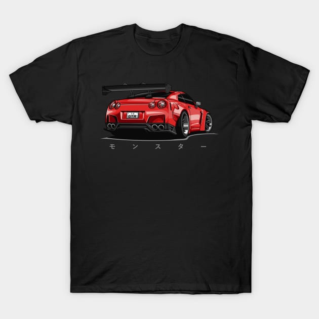 GTR R35 Body Kit (Red) T-Shirt by Jiooji Project